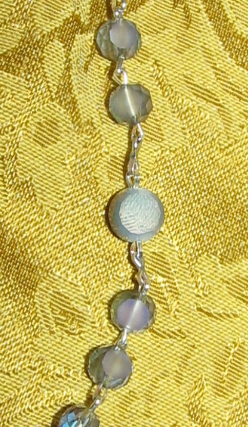 Smokey Blue Rosary Our Father detail