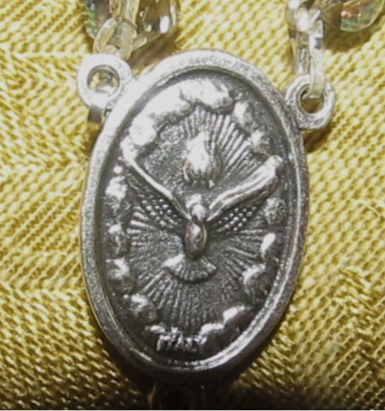 Something Blue Dramatic Rosary Holy Spirit detail