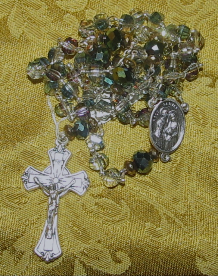 Something Blue Dramatic Rosary gathered