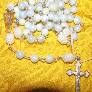 Something Blue Bridal Rosary gathered