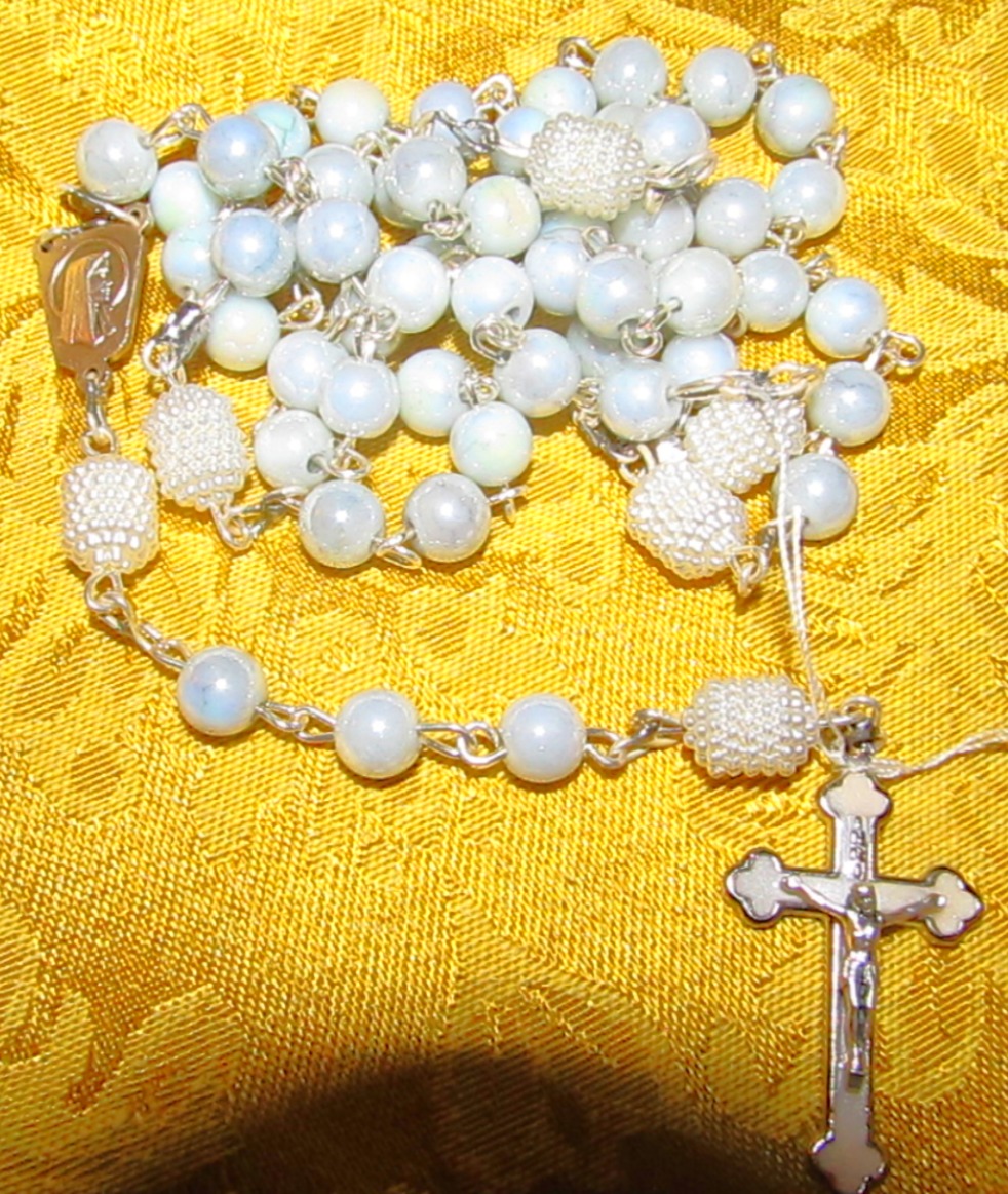 Something Blue Bridal Rosary gathered