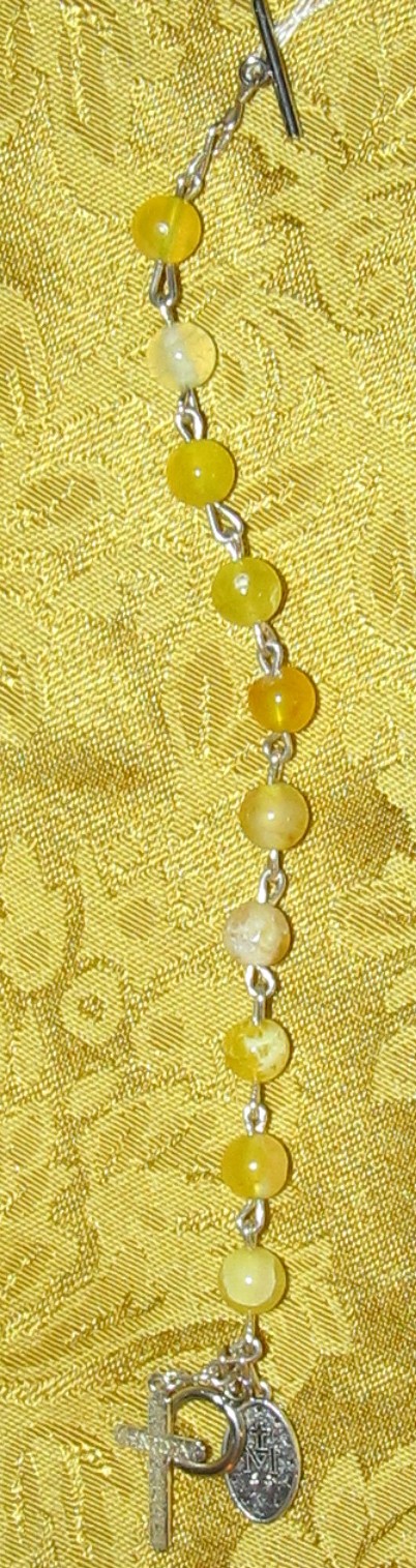 Yellow Quartz Rosary Bracelet