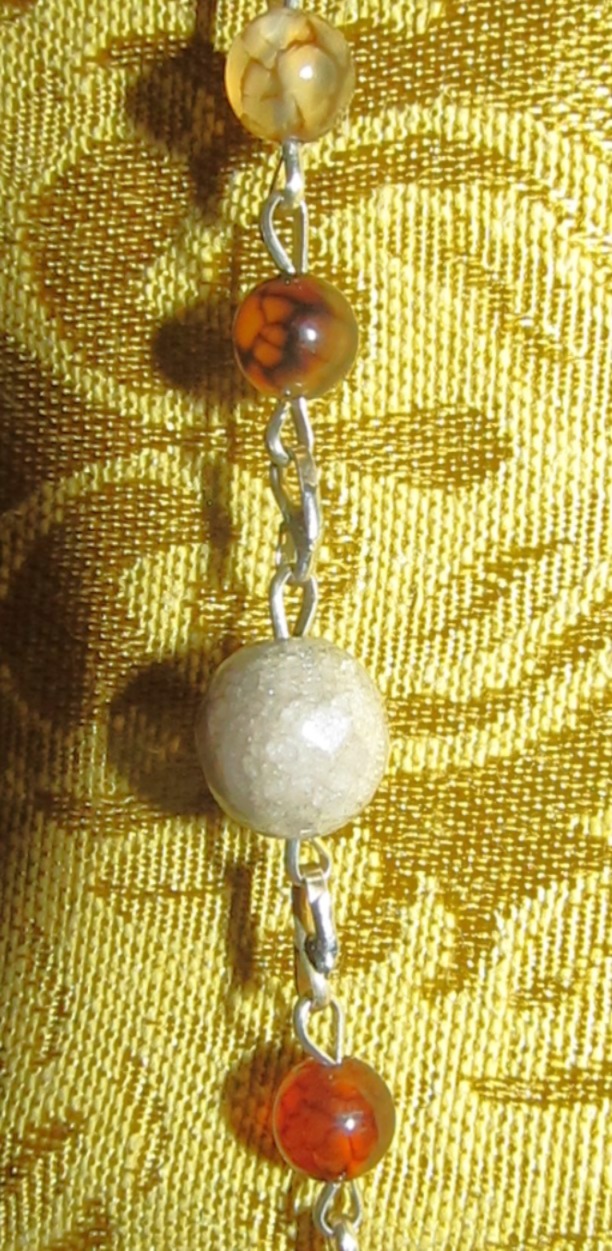 Dragon Vein Dolomite Rosary Our Father detail