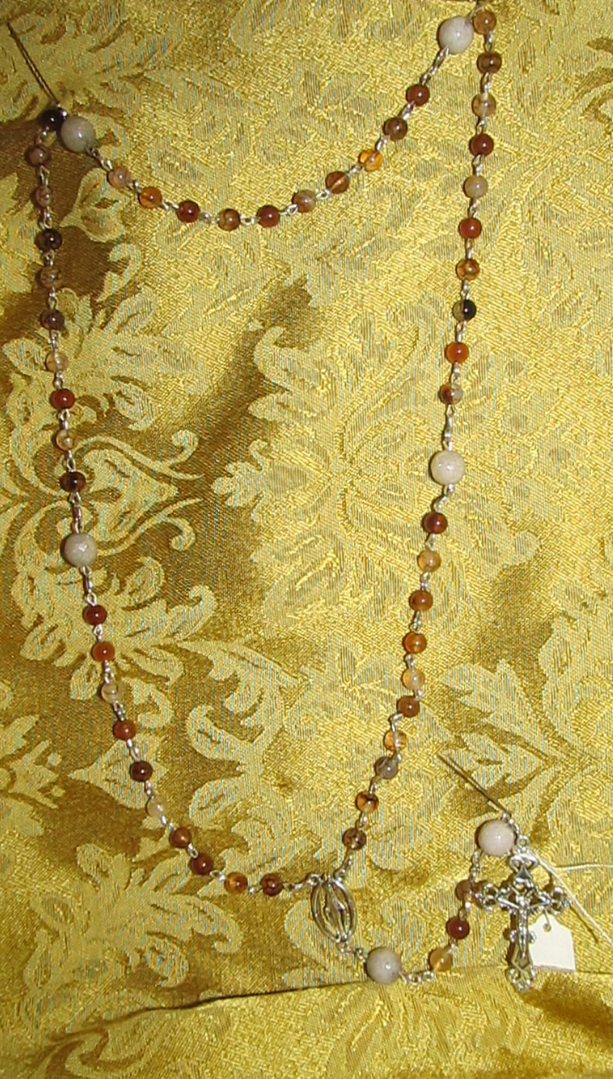 Dragon Vein Dolomite Rosary Displayed