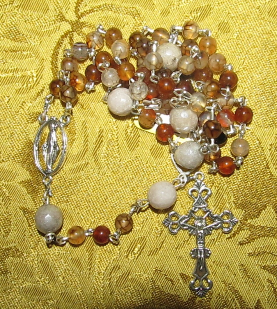 Dragon Vein Dolomite Rosary gathered