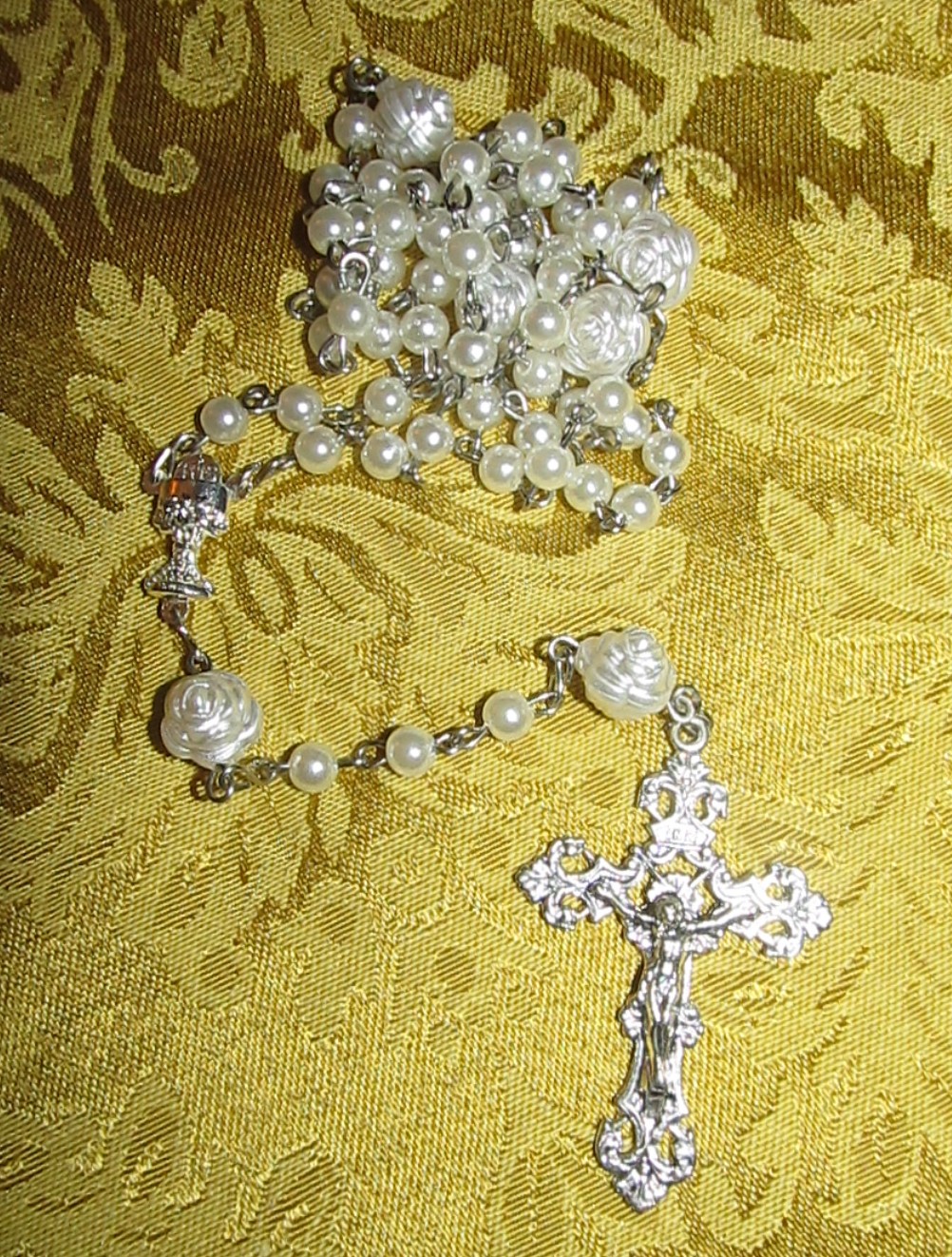 First Communion White Gathered