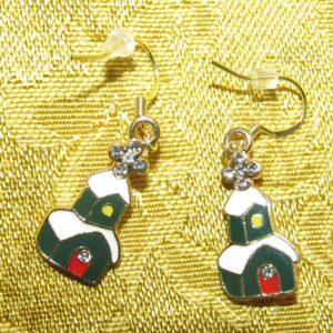 Ceramic Church Earrings