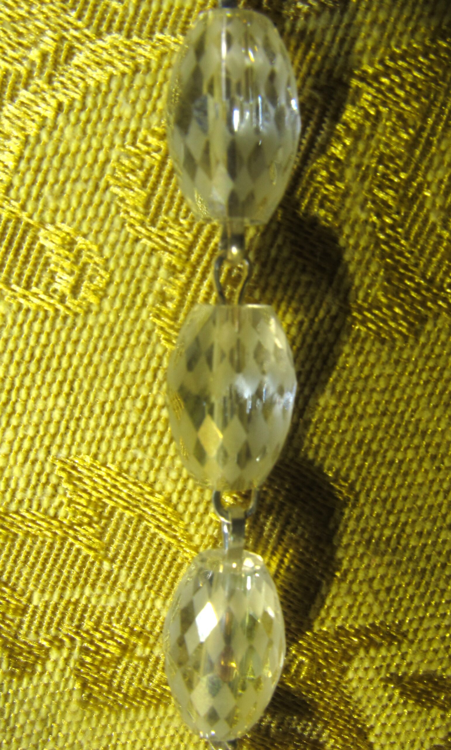 Crystal Pearl Rosary Pearl Crystal Detail