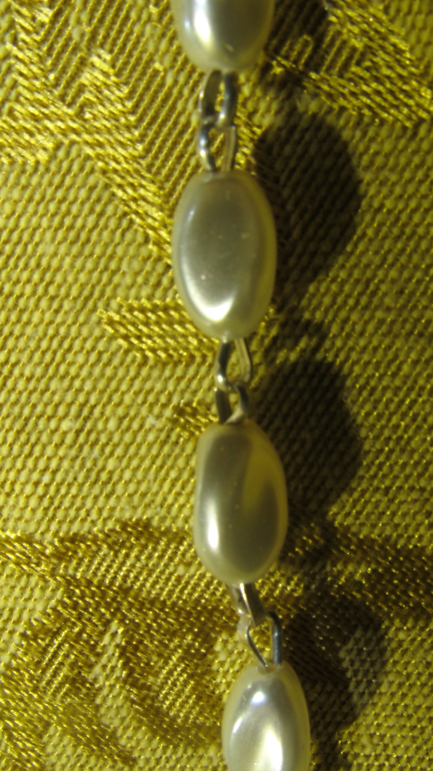 Crystal Pearl Rosary Pearl Detail