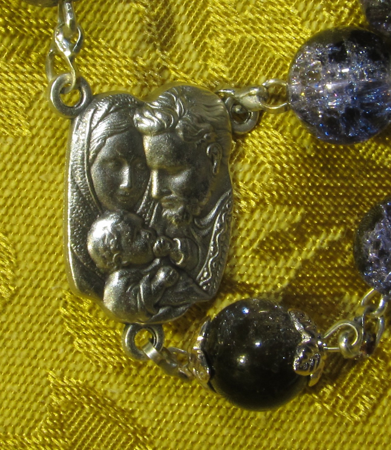Ebony Sapphire Rosary Holy Family Center