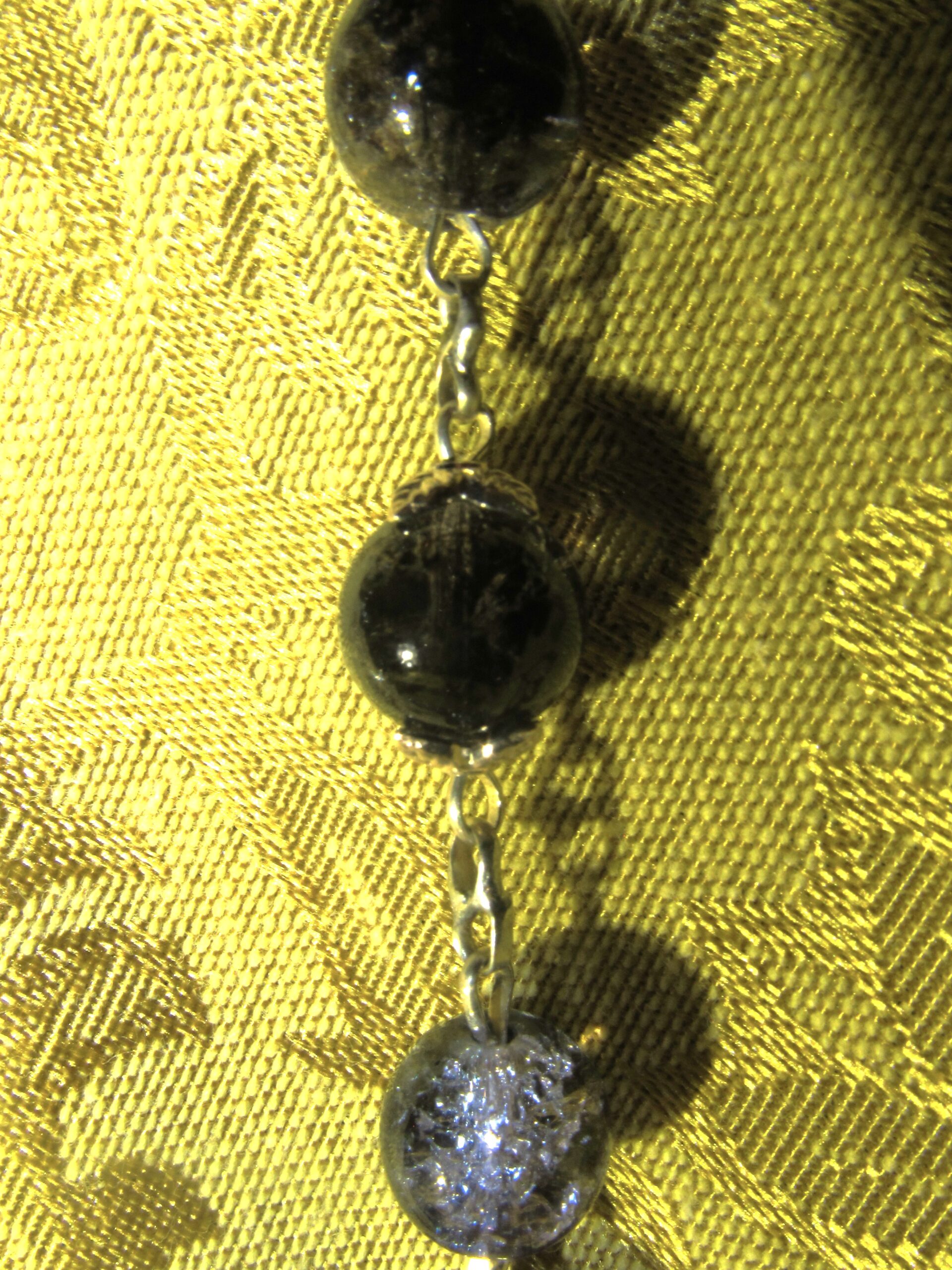 Ebony Sapphire Rosary Detail