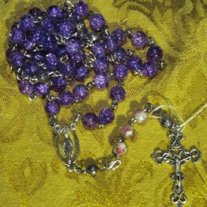 Purple Rose Rosary Gathered