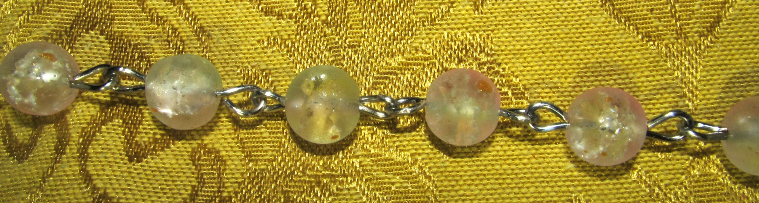 Golden Raindrop Rosary Bracelet Detail