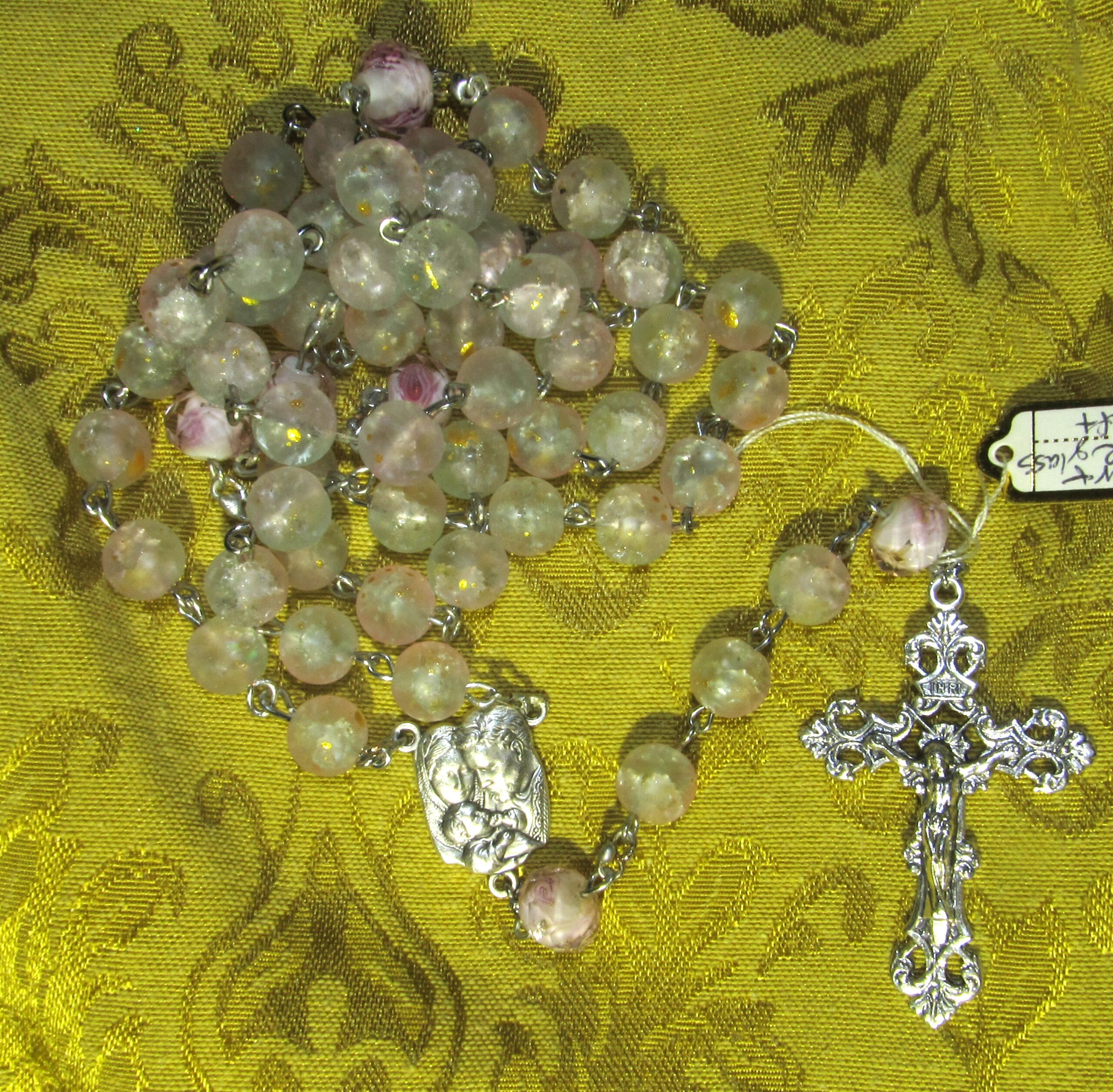 Golden Raindrop Rosary Gathered