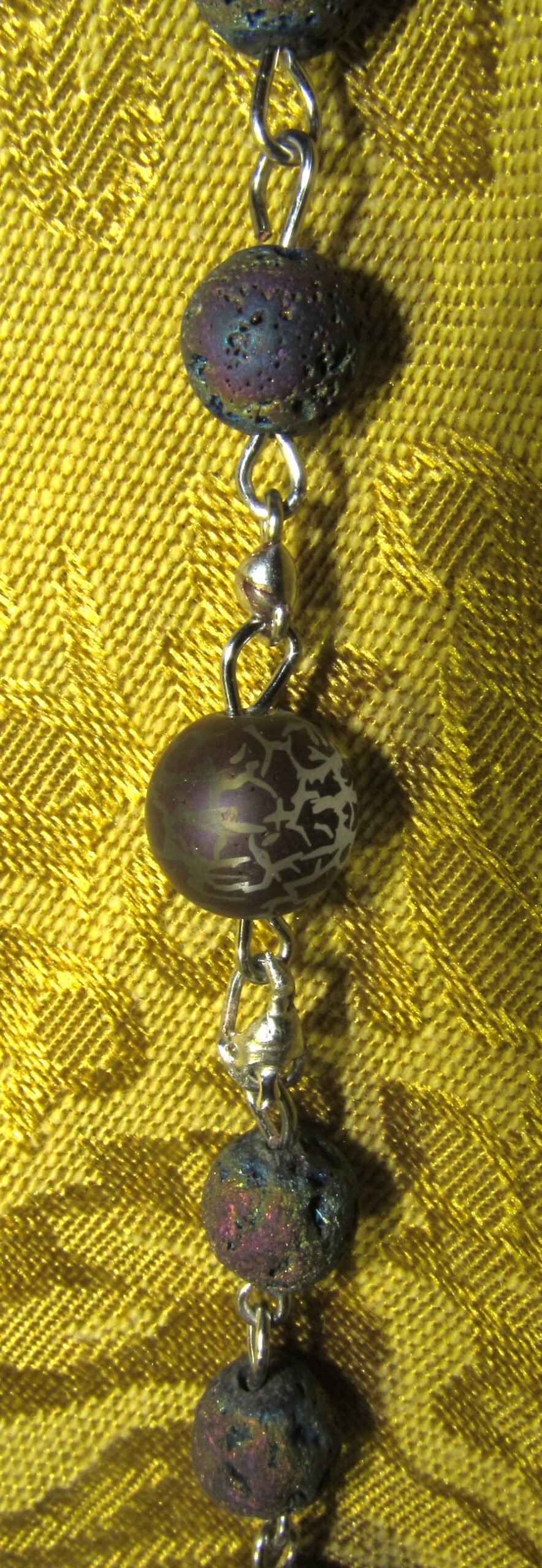 Lava Stone Rosary Detail