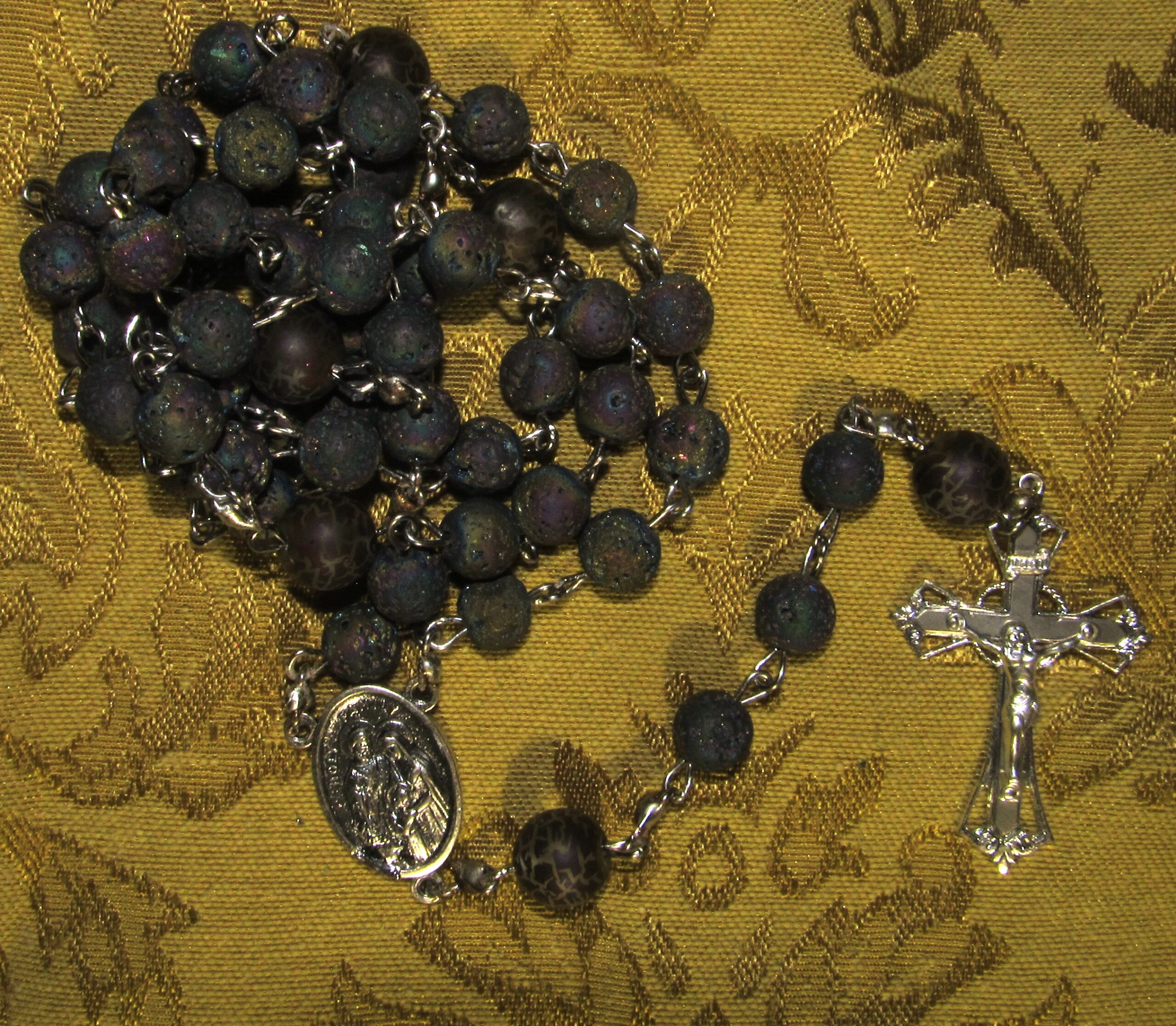 Lava Stone Rosary Gathered