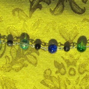 Obsidian Cracked Glass Bracelet