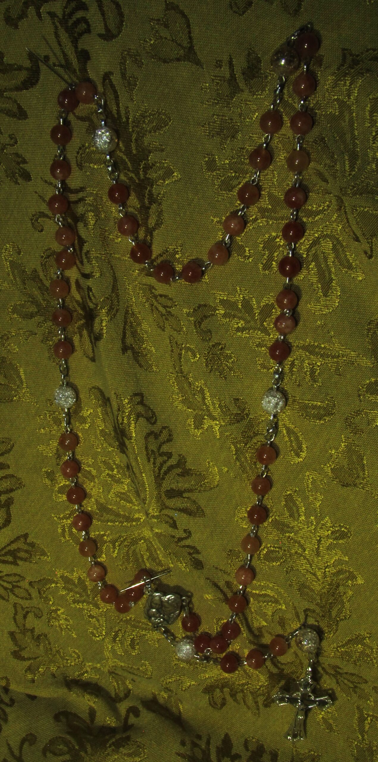 Orange Jade Rosary