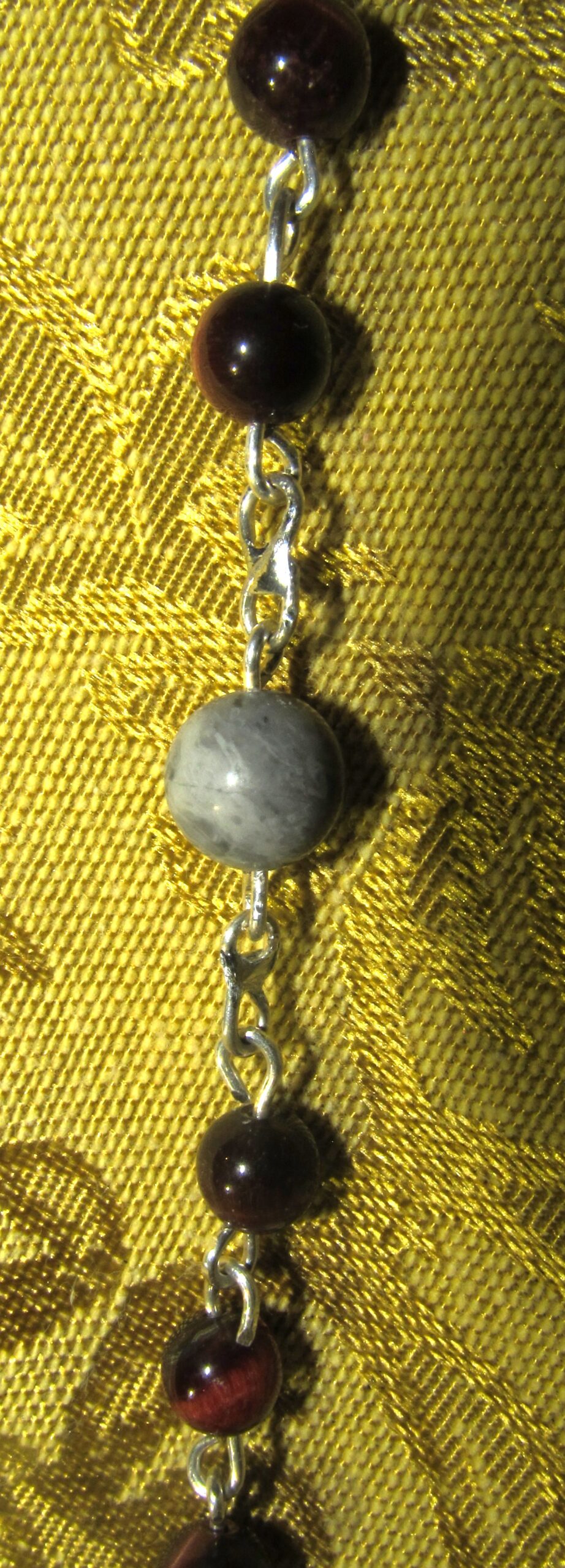 Picasso Jasper Tiger Eye Rosary Detail