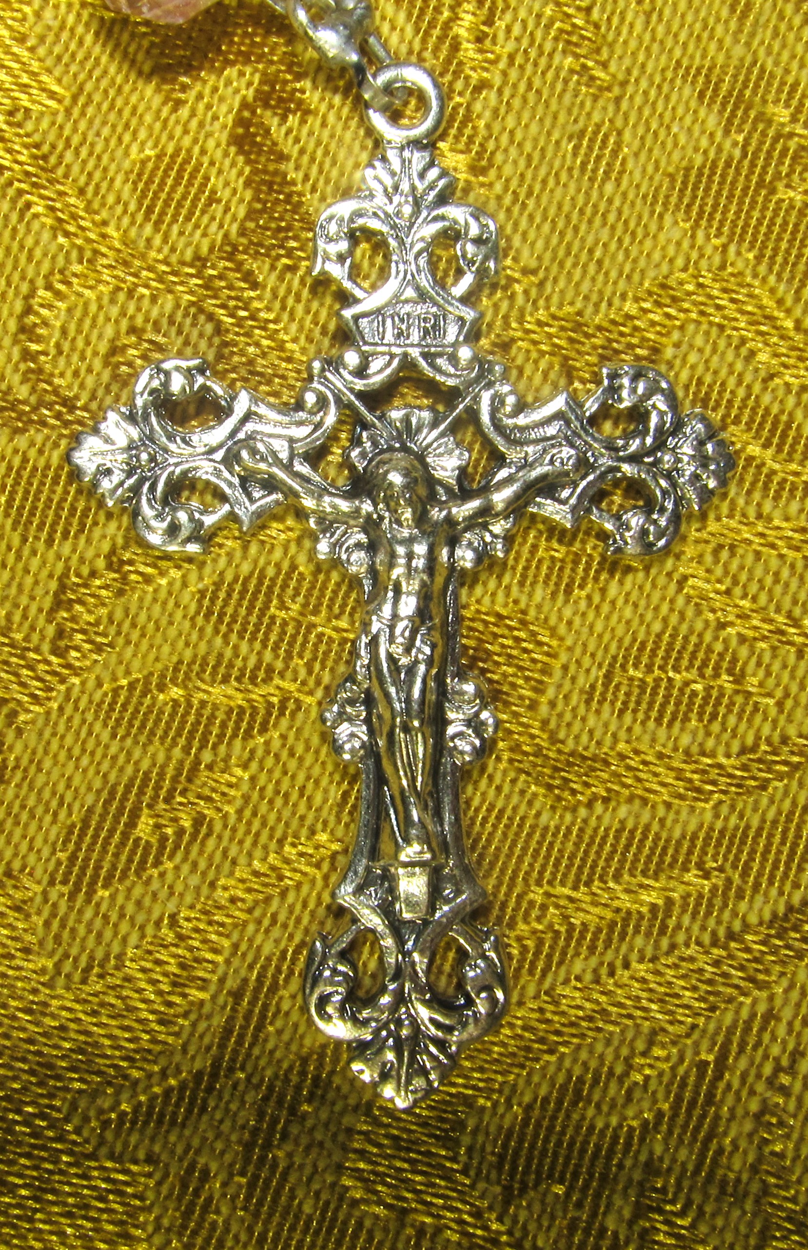 Porcelain Rose Crucifix