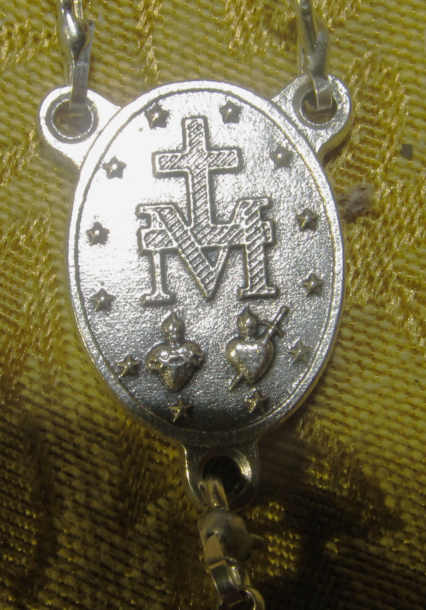 Rhodonite Rosary Center Back
