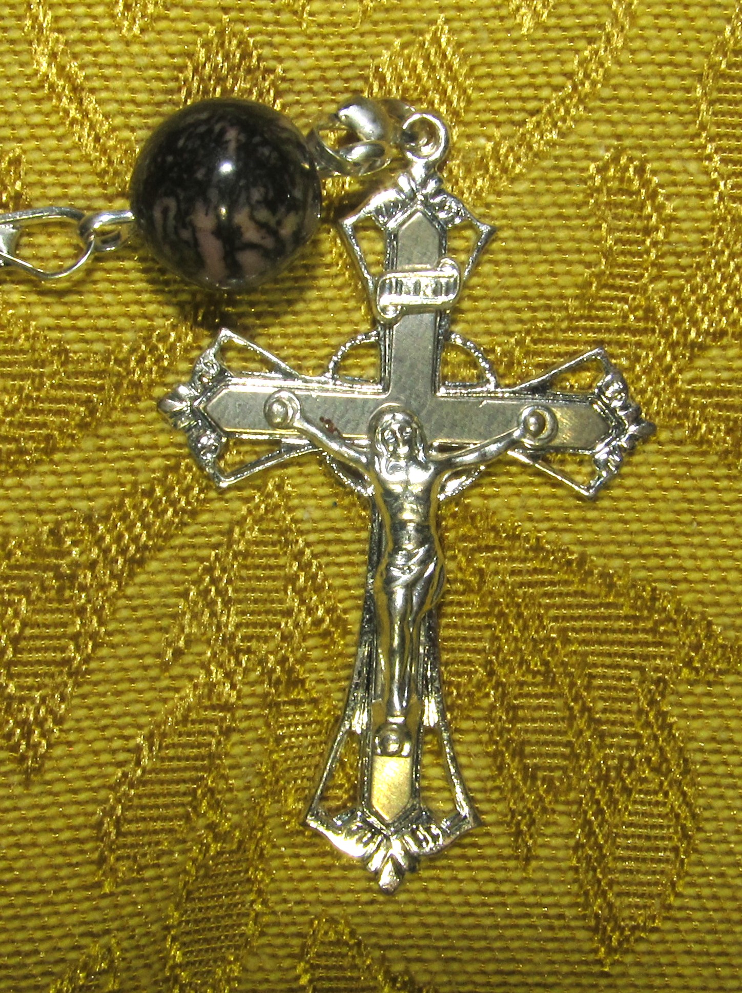 Rhodonite Rosary Crucifix