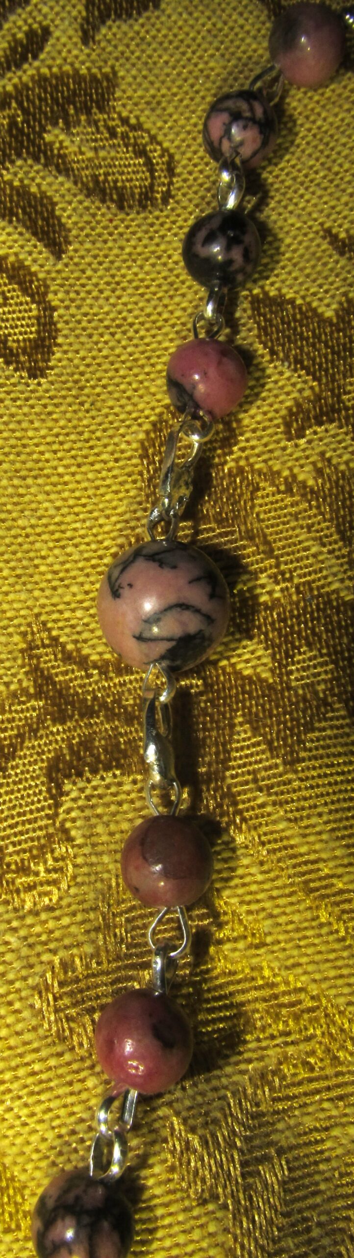 Rhodonite Rosary detail