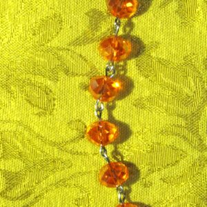 Tangerine Faceted Glass Bracelet